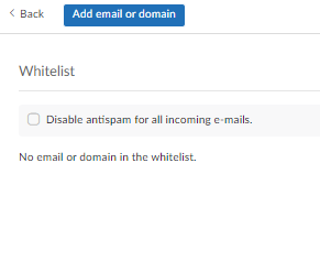 spam folder, whitelist: step 3