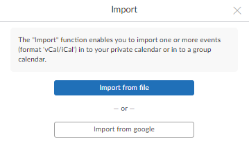 import data account, calendar events: step 3