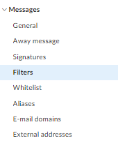 blacklist a specific sender address: step 2