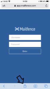 mailfence app bookmark option