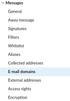 custom domain based address