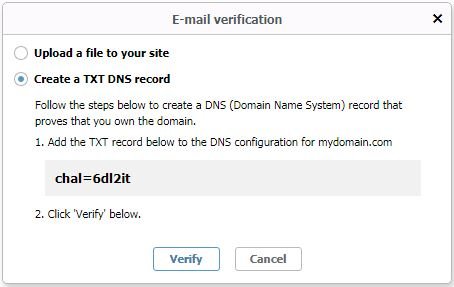 custom domain based address