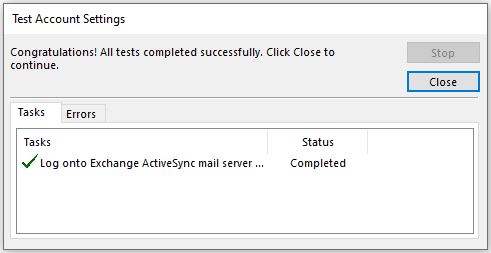 How to connect Mailfence using Exchange Activesync