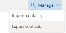 Migrate contacts to Mailfence export from outlook