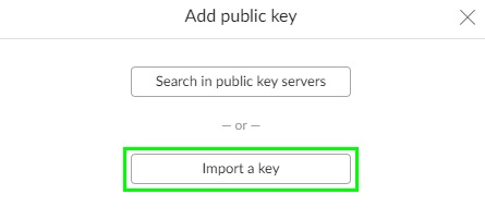 import openpgp personal and public key