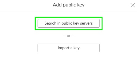 add openpgp public key from public key servers