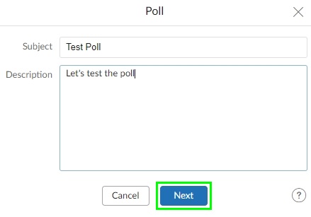 create and manage polls