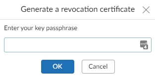 generate a revocation certificate for key pair or personal key