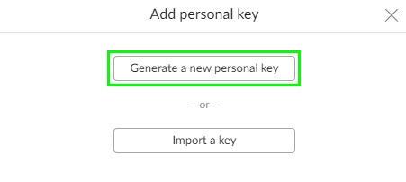 generate openpgp keypair or personal key