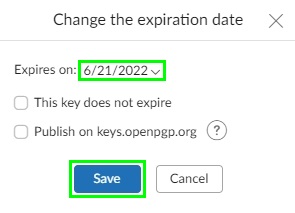 modify the expiration date of your openpgp key