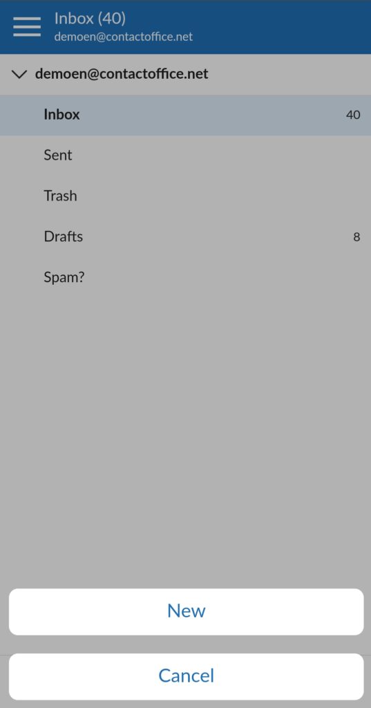 create a folder - mobile application