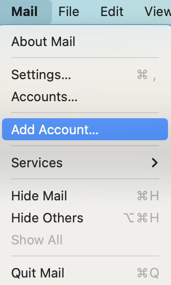 Add Mailfence to Apple Mail