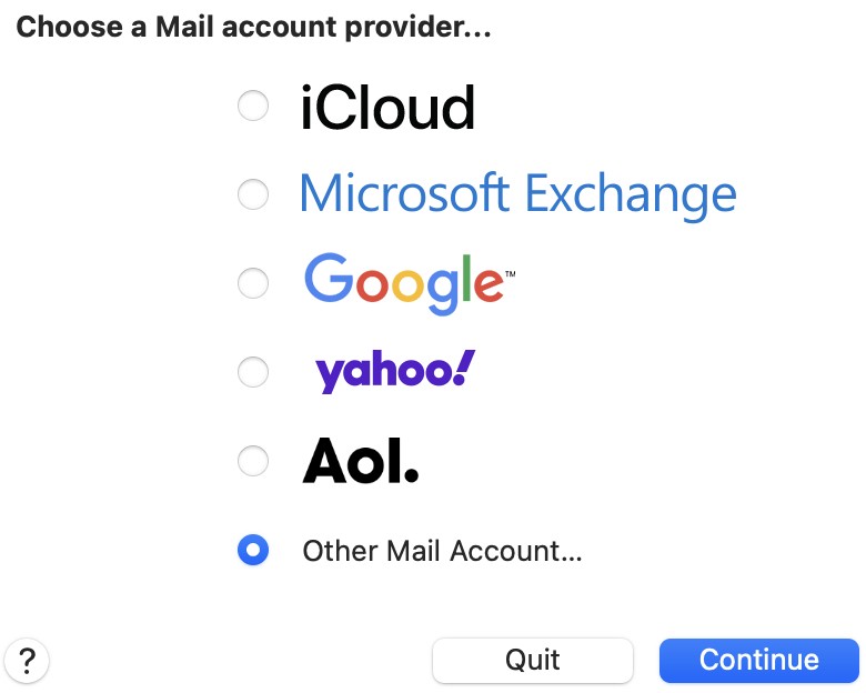 Add Mailfence to Apple Mail as another mail account