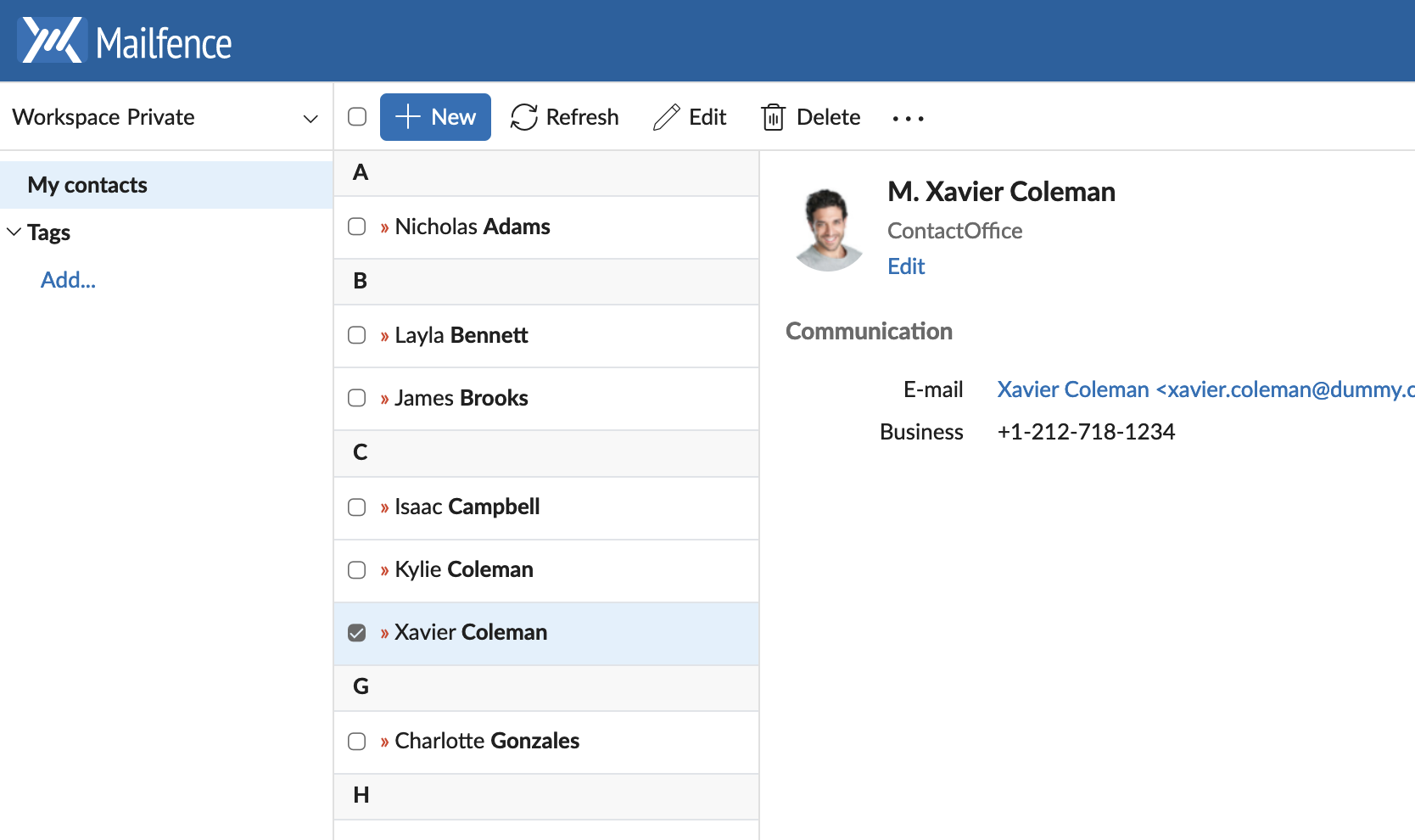 An Introduction to Mailfence Contacts - Mailfence Support